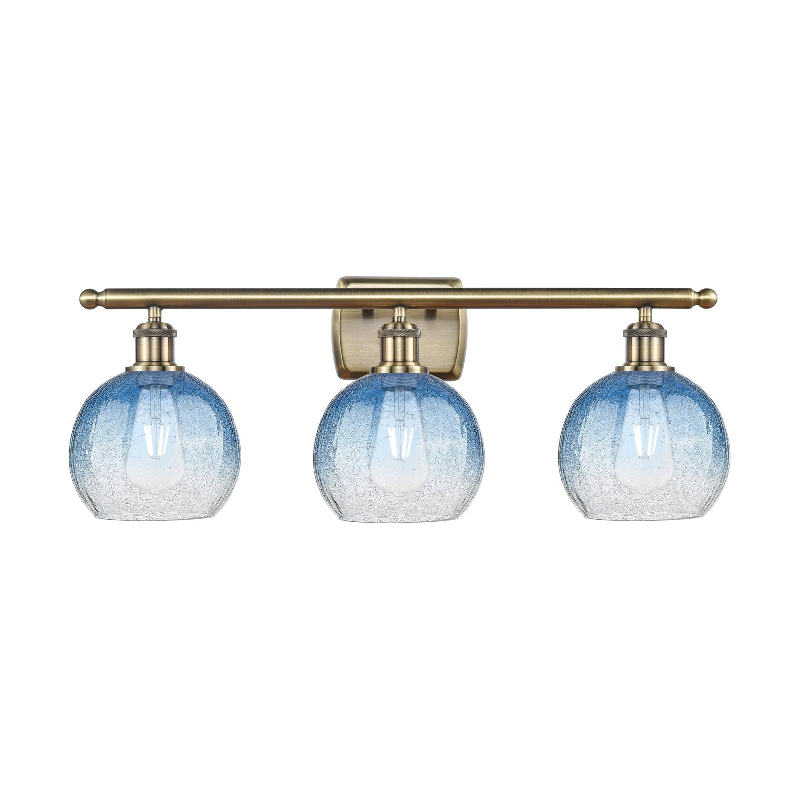 Innovations Brookhaven Globe 3Lt 27.875", Antique Brass