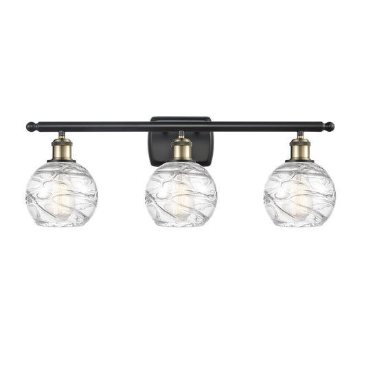 Innovations Athens Deco Swirl 3Lt, Blk Antique Brass