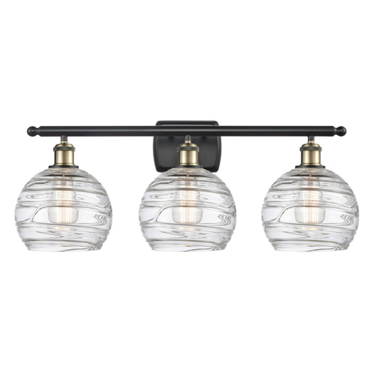 Innovations Athens Deco Swirl 3Lt 28", Blk Antique Brass