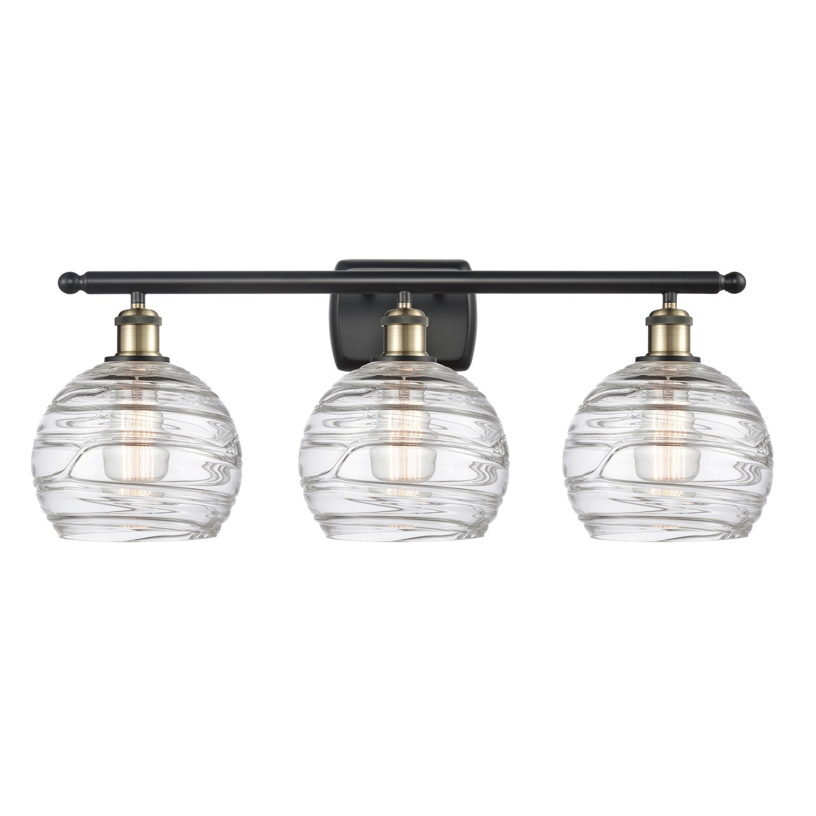 Innovations Athens Deco Swirl 3Lt 28", Blk Antique Brass