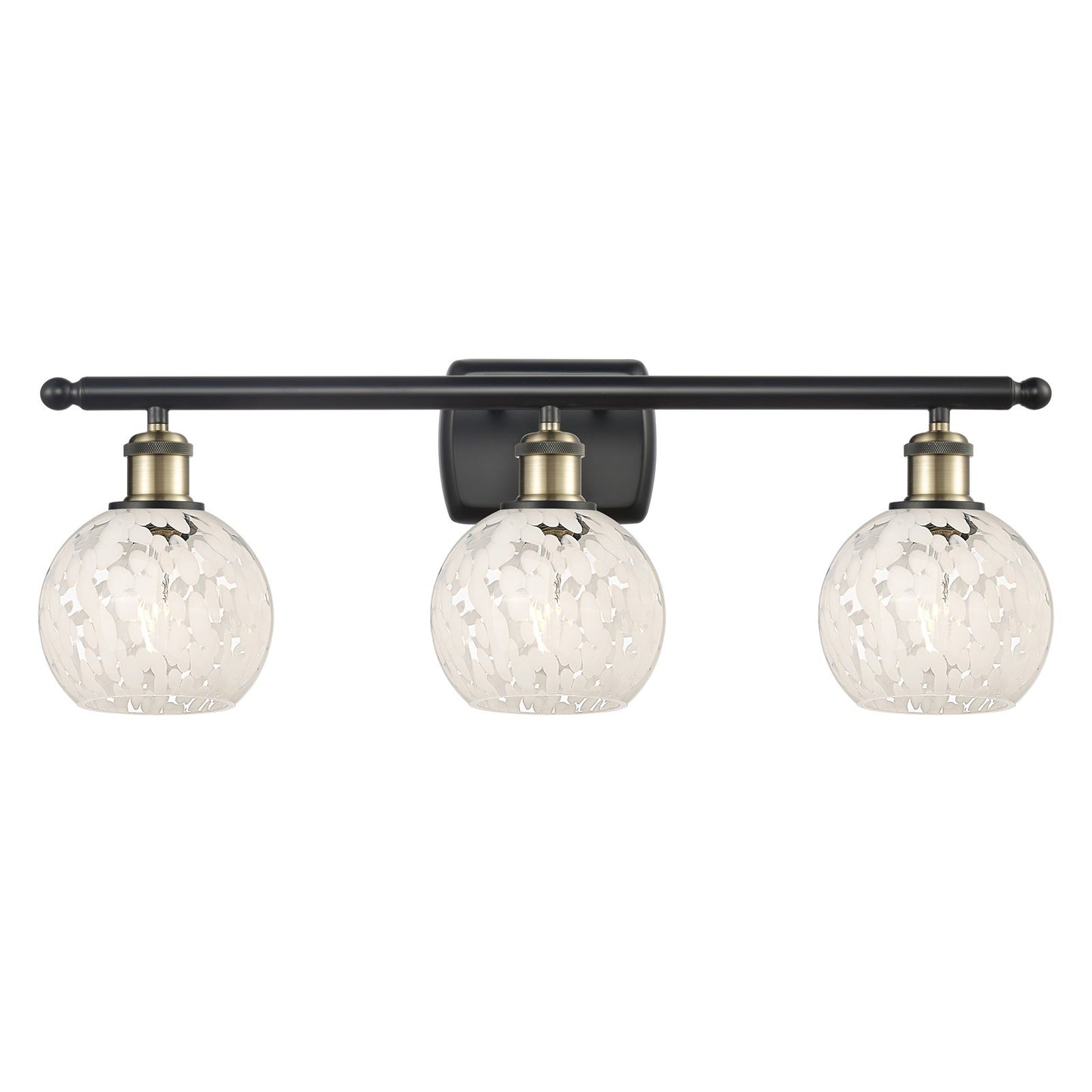 Innovations Wht Mouchette 3Lt 26", Blk Antique Brass