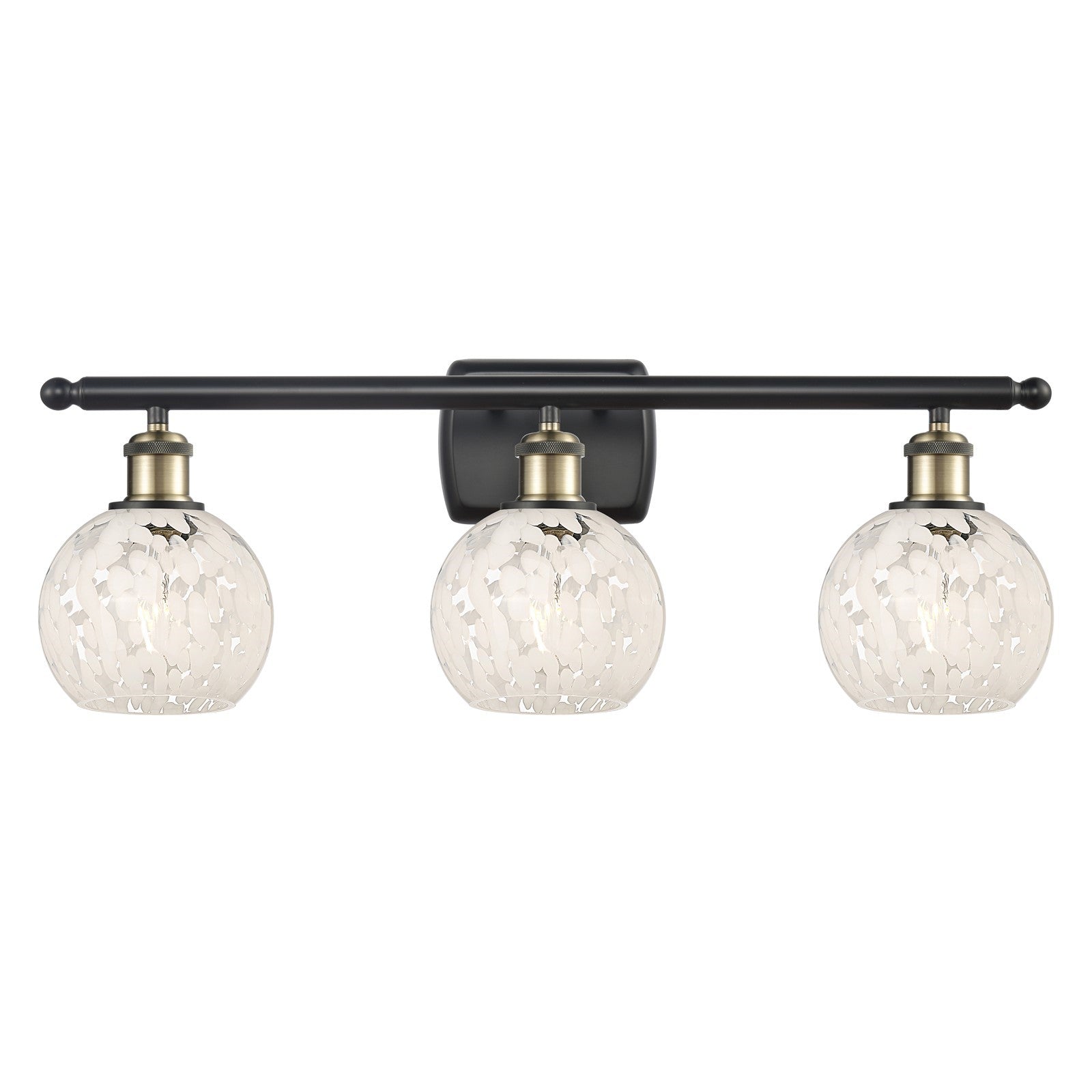 Innovations Wht Mouchette 3Lt 26", Blk Antique Brass