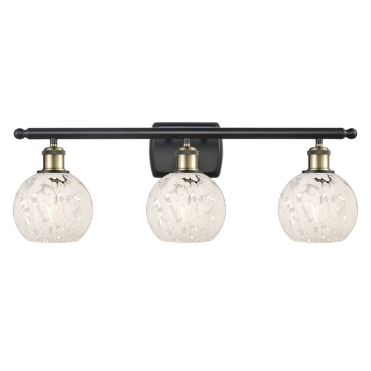 Innovations Wht Mouchette 3Lt 26", Blk Antique Brass