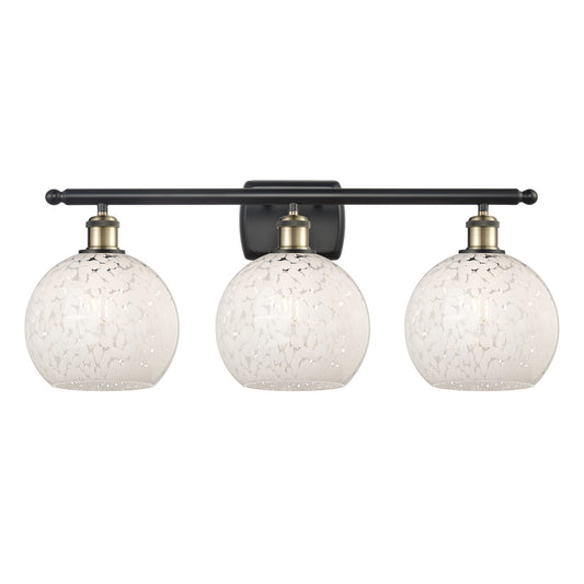 Innovations Wht Mouchette 3Lt 28", Blk Antique Brass
