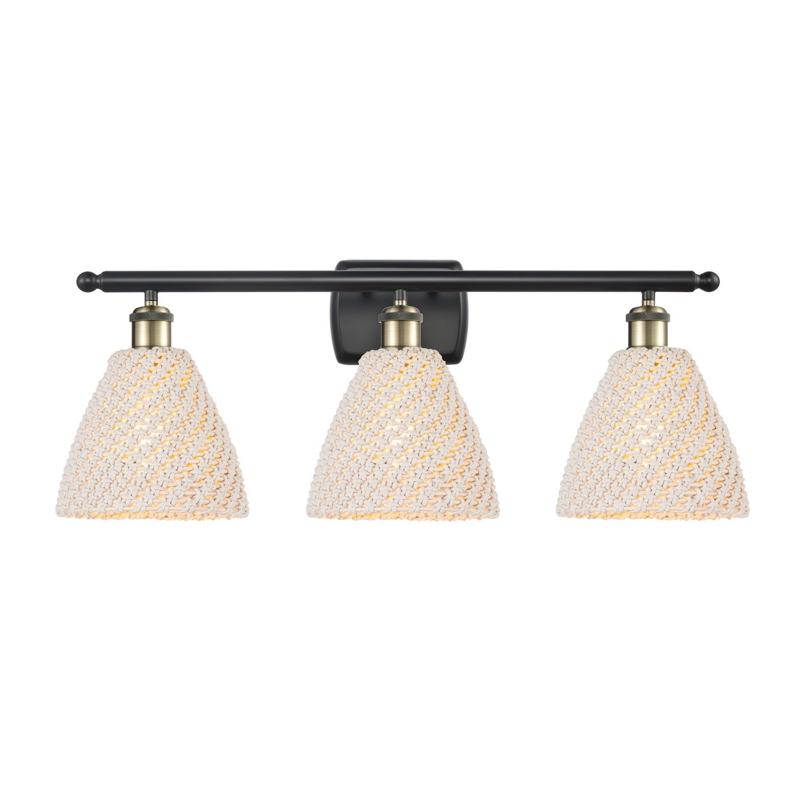 Innovations Bristol Natural 3Lt, Blk Antique Brass