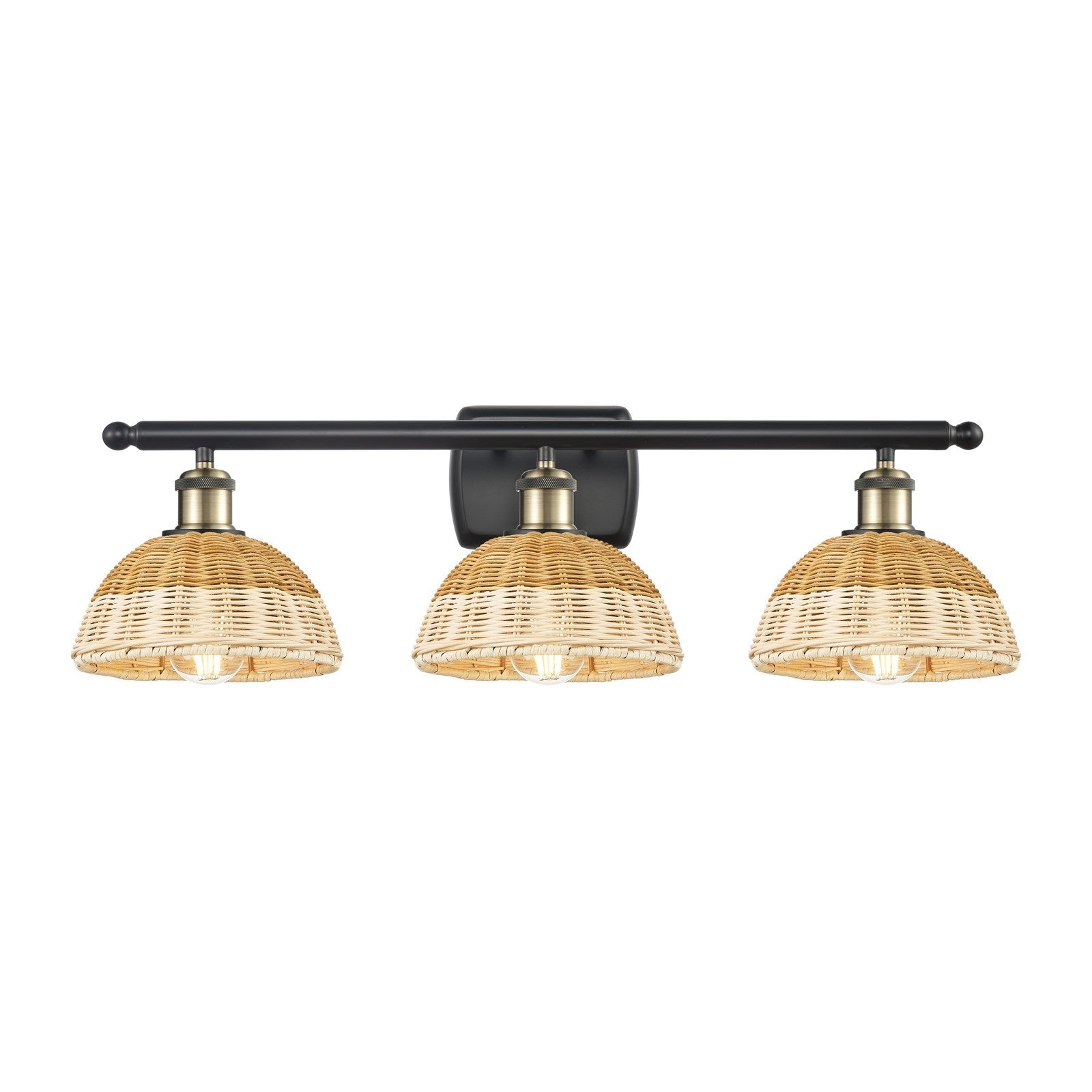 Innovations Bristol Natural II 3Lt, Blk Antique Brass