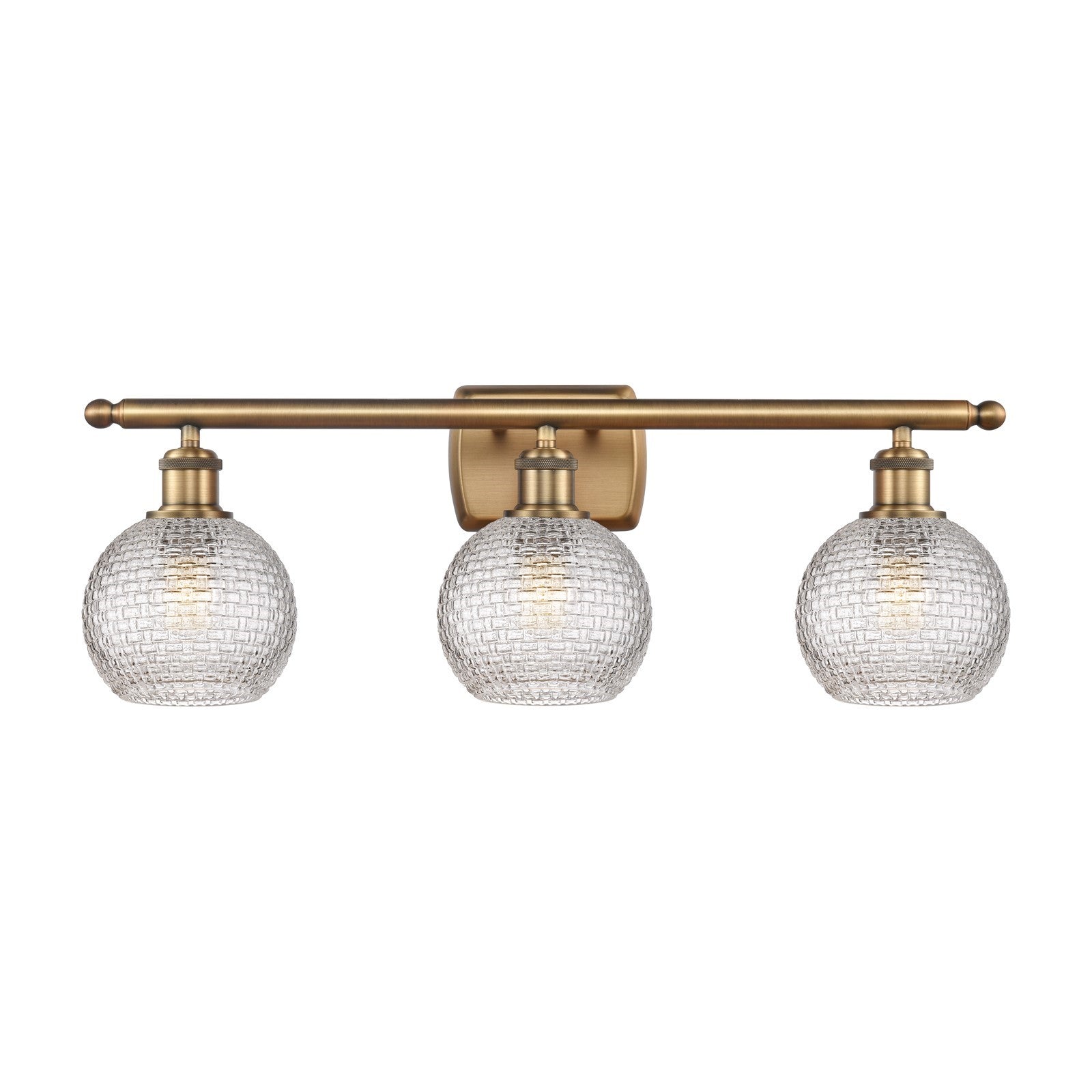 Innovations Athens 3Lt 25.875" Bath Vanity, Brushed Brass