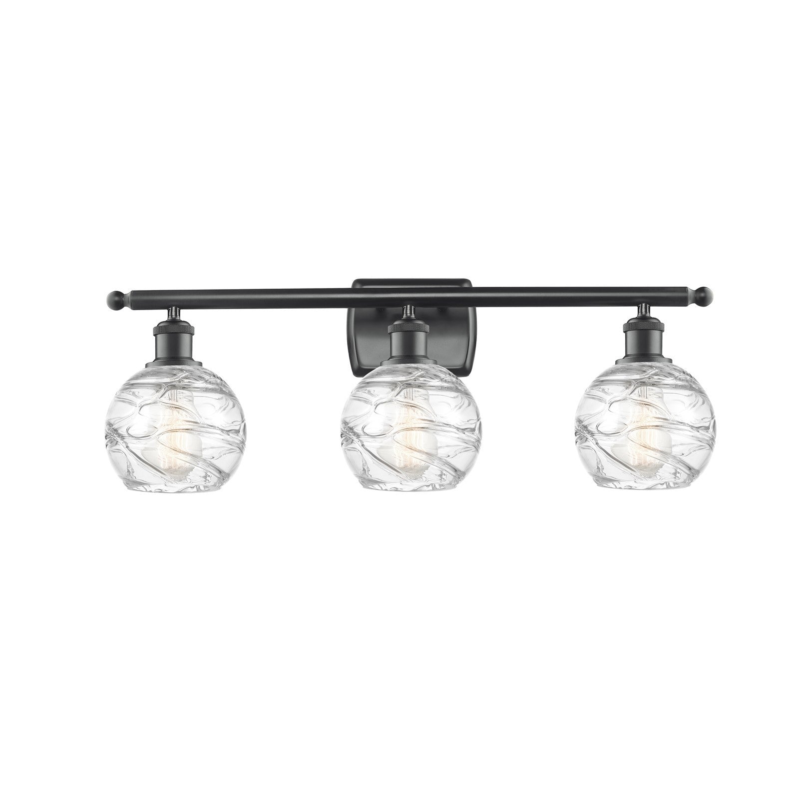 Innovations Athens Deco Swirl 3Lt 25.875" Bath, Matte Blk