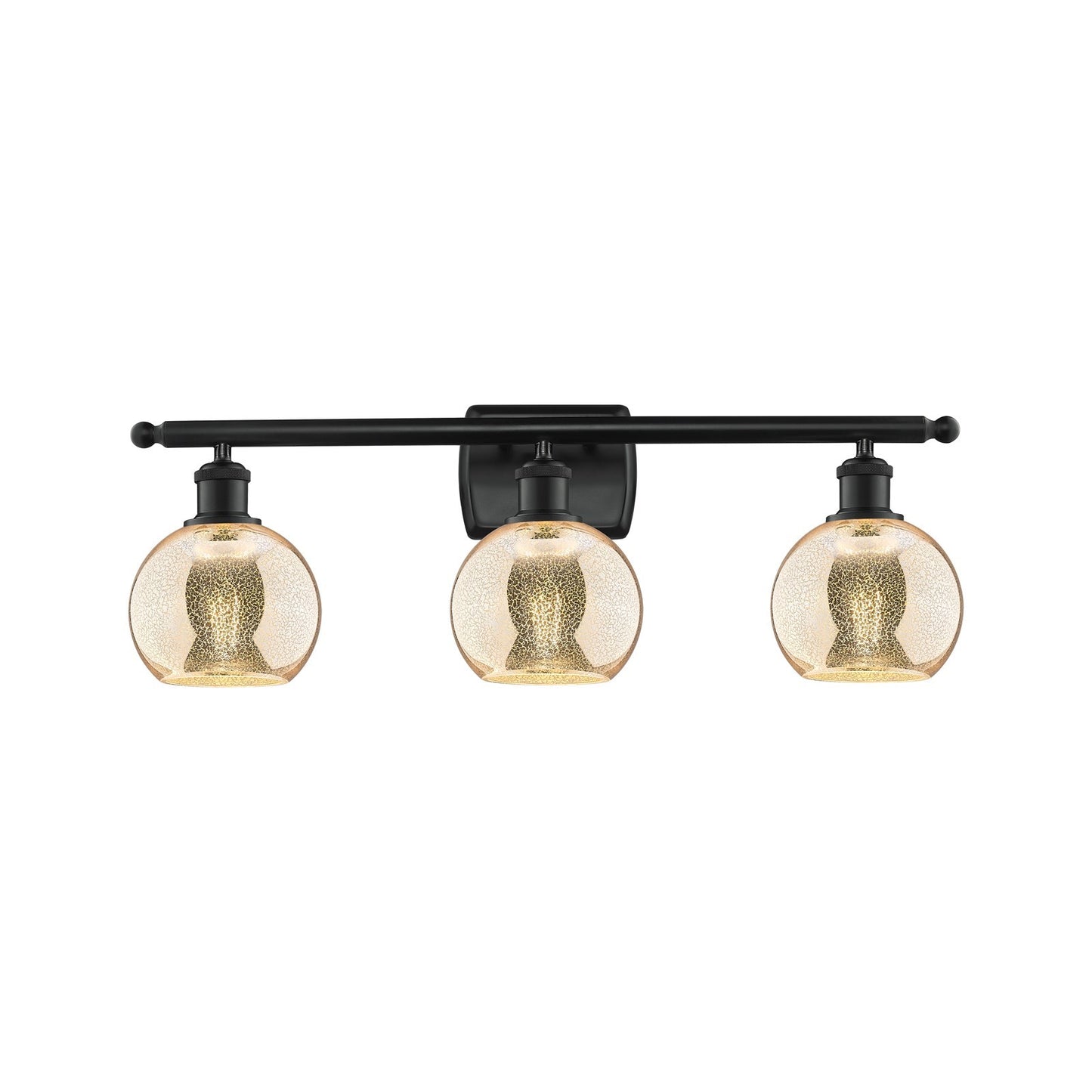Innovations Athens 3Lt 25.875" Bath Vanity Lt, Matte Blk