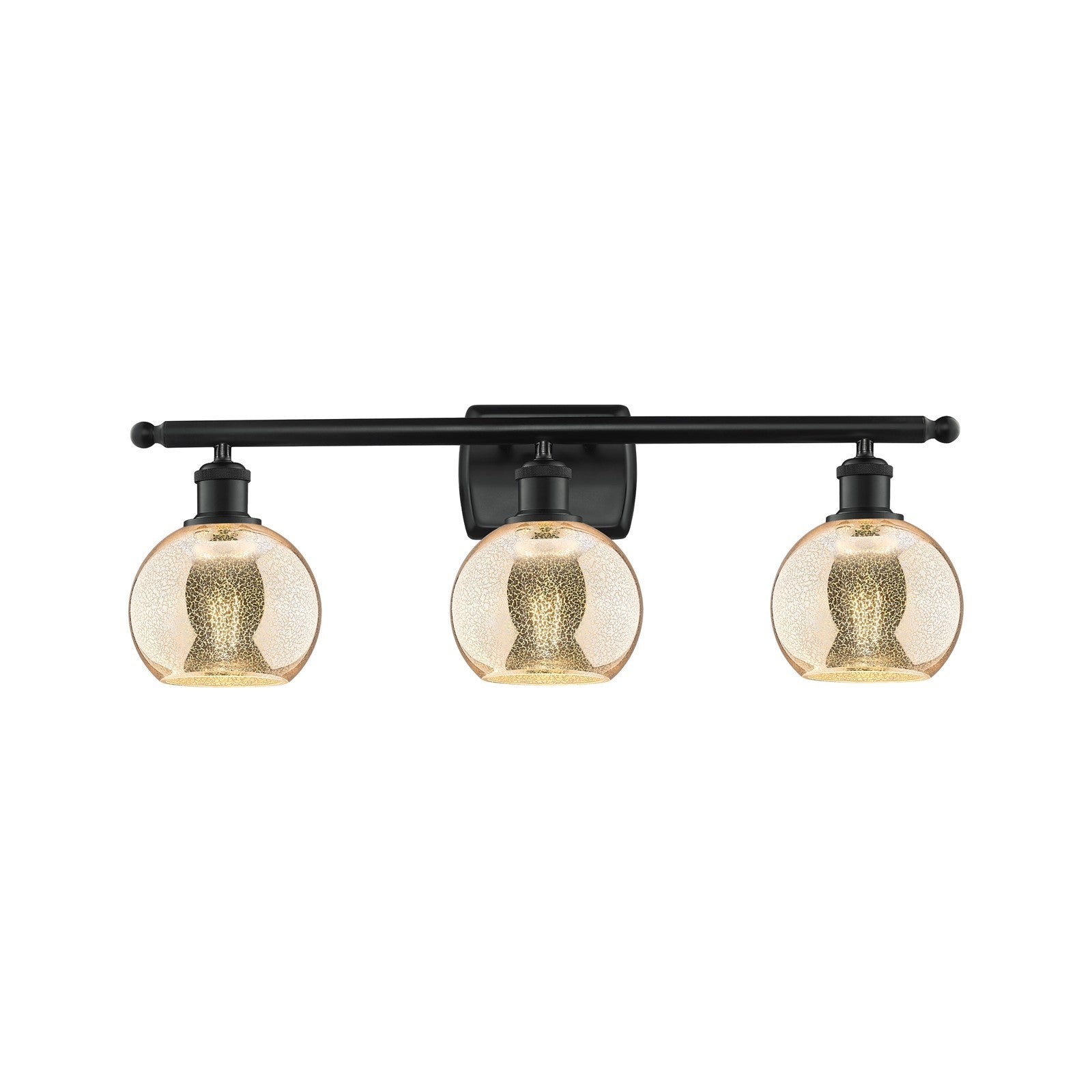 Innovations Athens 3Lt 25.875" Bath Vanity Lt, Matte Blk