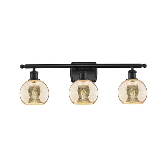 Innovations Athens 3Lt 25.875" Bath Vanity Lt, Matte Blk