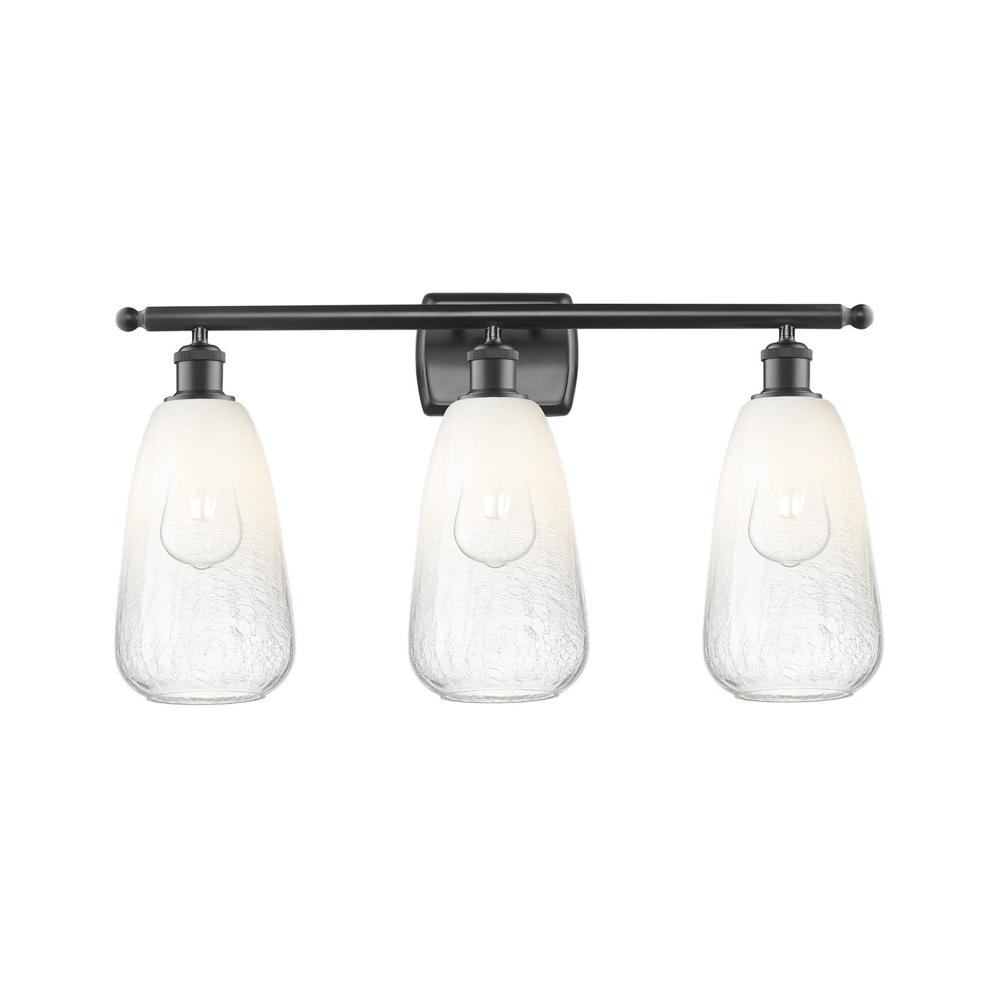 Innovations Brookhaven Almond 26in 3-Light Bath Vanity Light | Industrial Oil Rubbed Bronze and Opal Glass | Bathroom Vanity | Model 516-3W-OB-G480-6OP
