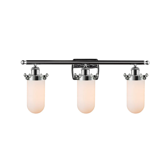 Innovations Kingsbury 24in 3-Light Bath Vanity Light | Industrial Polished Chrome and Frosted Glass | Bathroom Vanity | 23.62 x | Model 516-3W-PC-CE231-W