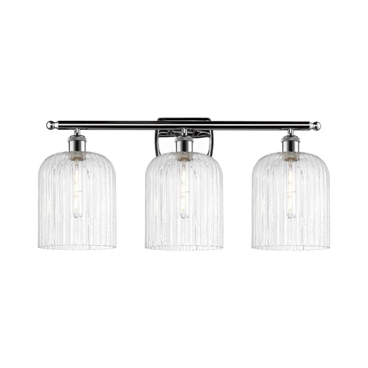 Innovations Bridal Veil 25in 3-Light Bath Vanity Light | Art Nouveau Polished Chrome and Seedy Glass | Bathroom Vanity | 25 x | Model 516-3W-PC-G559-8SDY