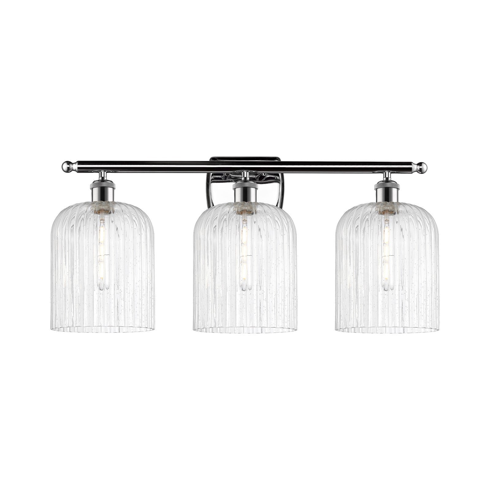 Innovations Bridal Veil 25in 3-Light Bath Vanity Light | Art Nouveau Polished Chrome and Seedy Glass | Bathroom Vanity | 25 x | Model 516-3W-PC-G559-8SDY