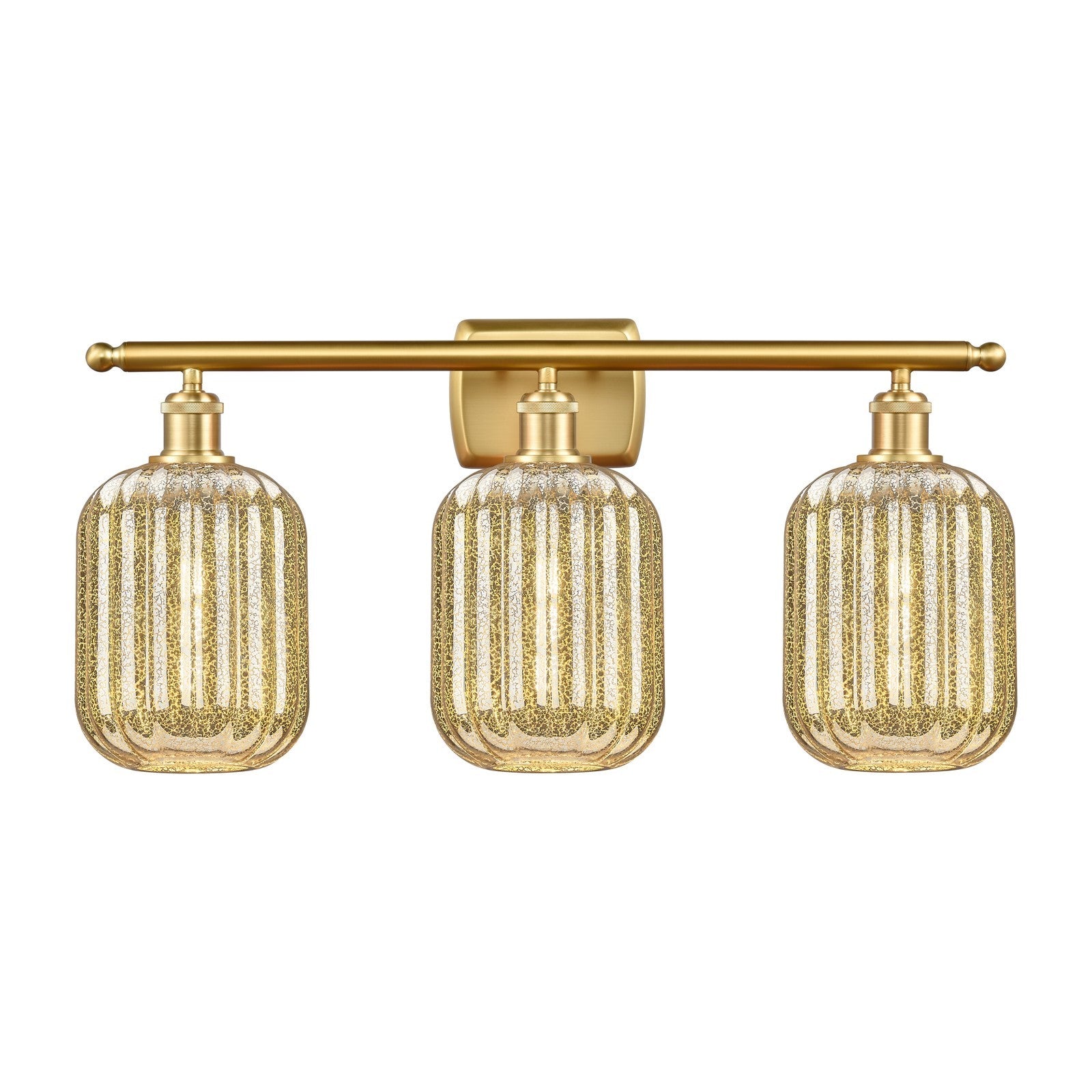 Innovations Preston Cyl 3Lt 26.75" Bath Vanity, Satin Gold