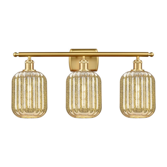 Innovations Preston Cyl 3Lt 26.75" Bath Vanity, Satin Gold