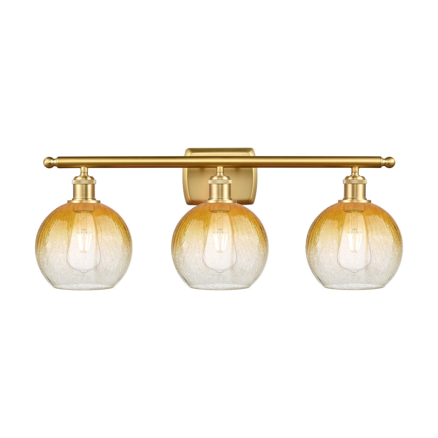 Innovations Brookhaven Globe 3Lt 27.875" Bath, Satin Gold