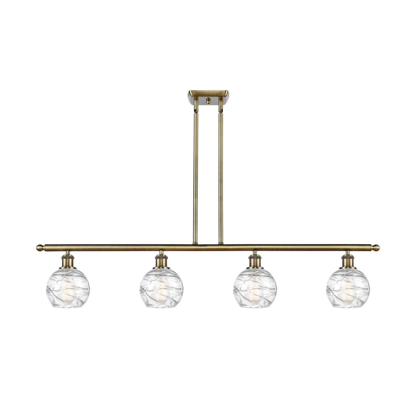 Innovations Athens Deco Swirl 4Lt 48", Antique Brass