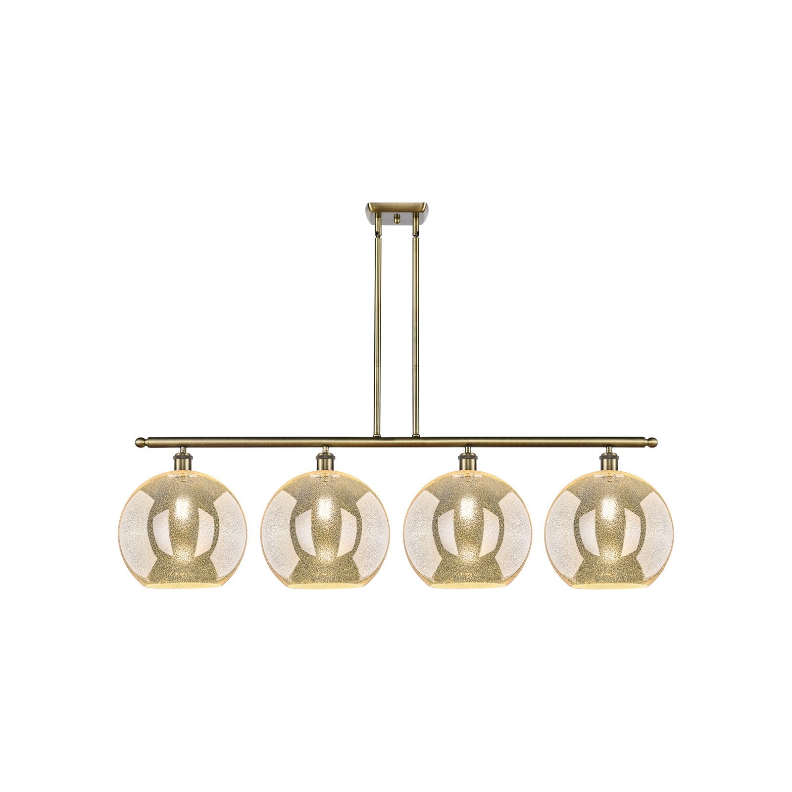 Innovations Athens 4Lt 50" Island Lt, Antique Brass