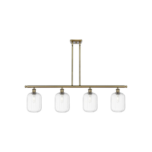 Innovations Preston Cyl 4Lt 48" Island Lt, Antique Brass