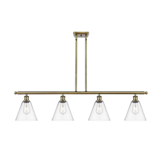 Innovations Berkshire Glass 4Lt 48" Island Lt, Antique Brass