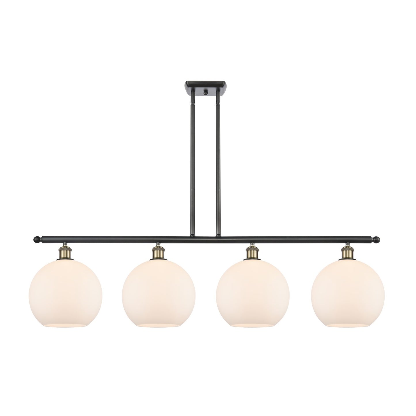Innovations Athens 4Lt 48.25" Island Lt, Blk Antique Brass