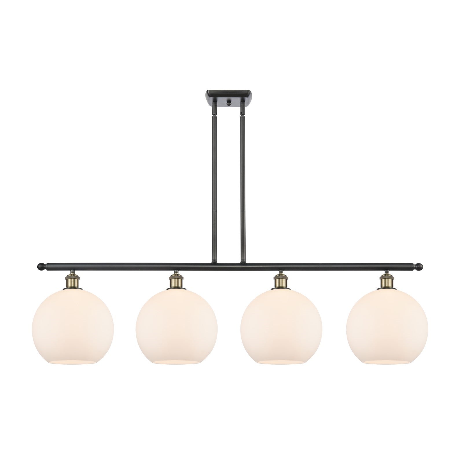 Innovations Athens 4Lt 48.25" Island Lt, Blk Antique Brass