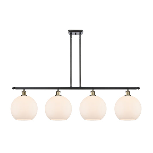 Innovations Athens 4Lt 48.25" Island Lt, Blk Antique Brass