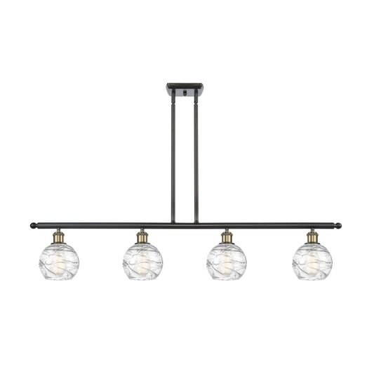 Innovations Athens Deco Swirl 4Lt 48", Blk Antique Brass