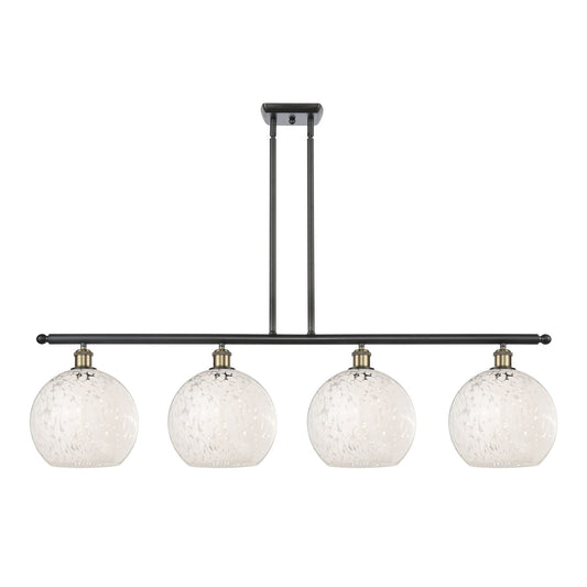 Innovations Wht Mouchette 4Lt 48.25", Blk Antique Brass