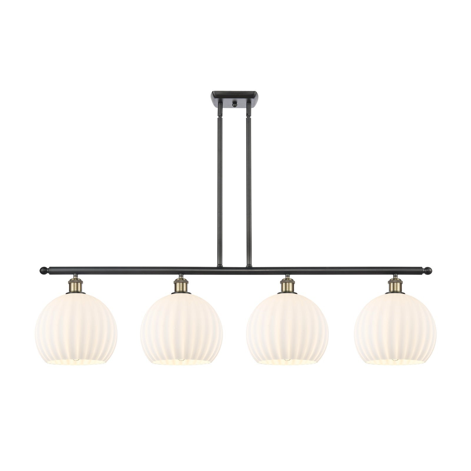 Innovations Wht Venetian 4Lt 48.25", Blk Antique Brass
