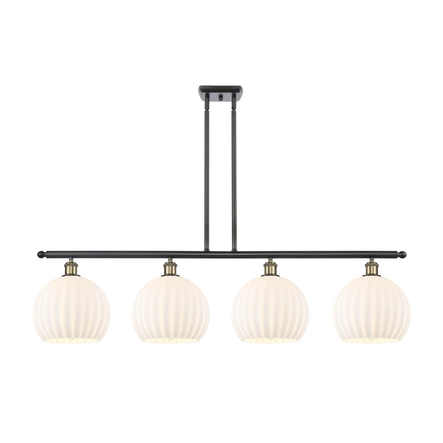 Innovations Wht Venetian 4Lt 48.25", Blk Antique Brass