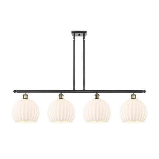 Innovations Wht Venetian 4Lt 48.25", Blk Antique Brass