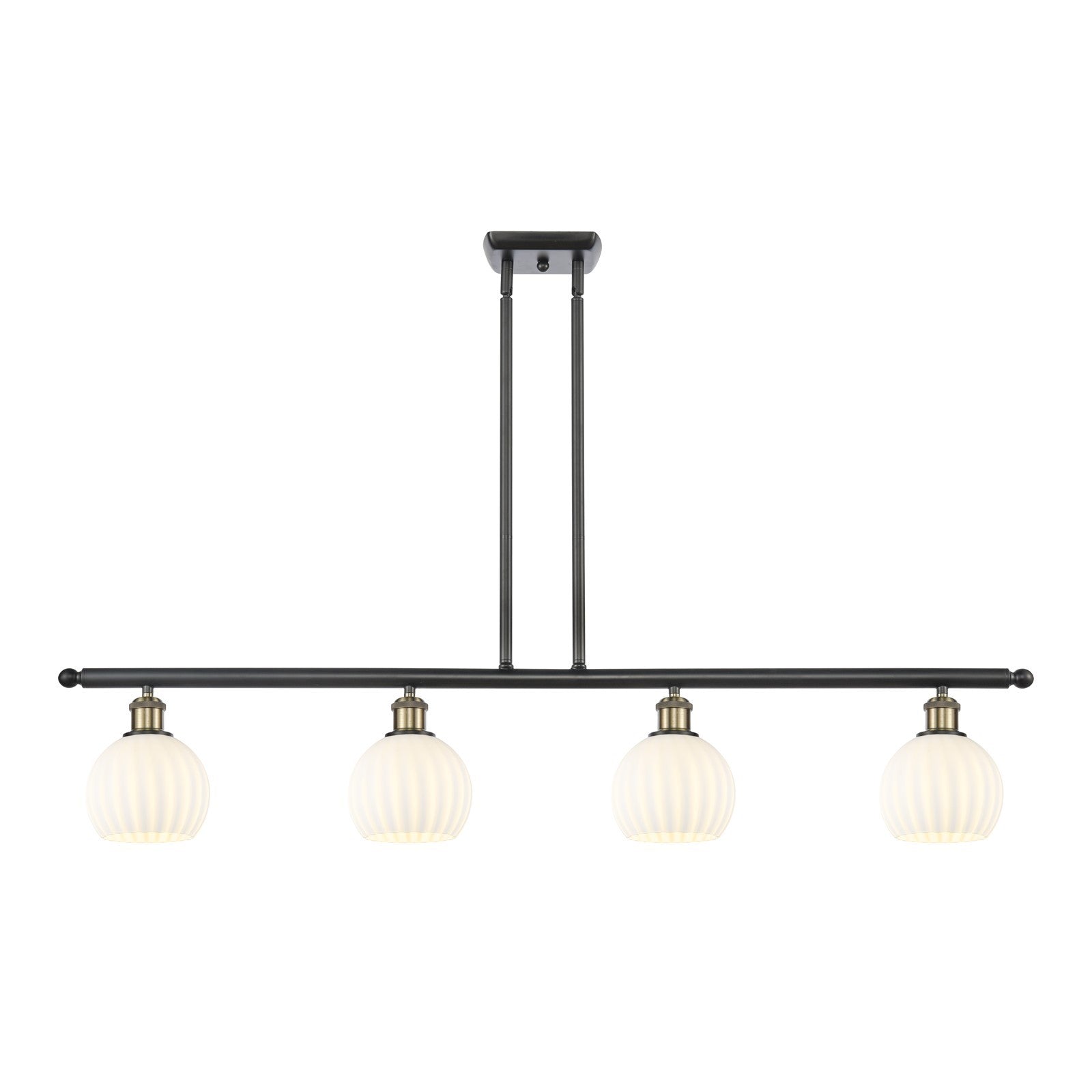 Innovations Wht Venetian 4Lt 48", Blk Antique Brass