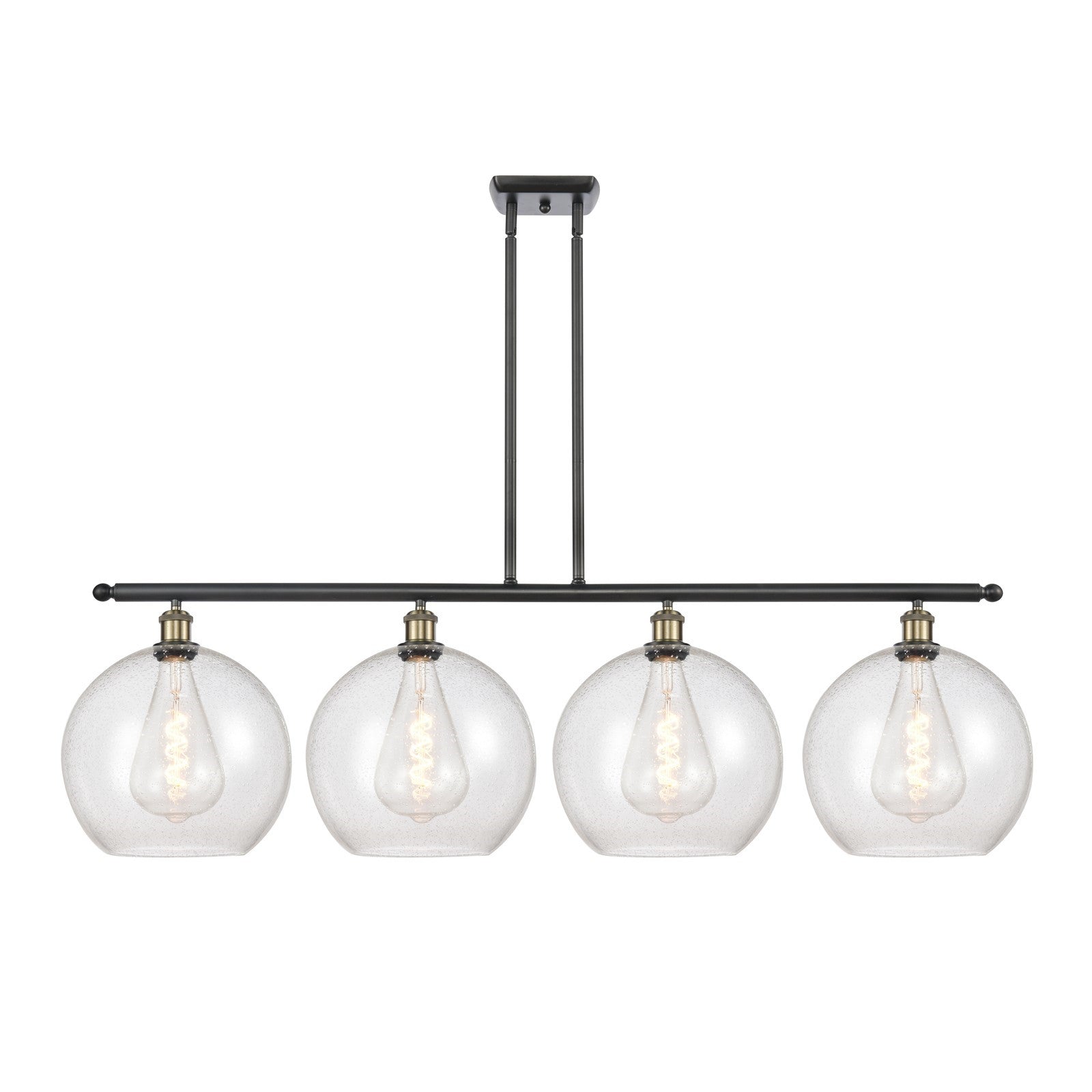 Innovations Athens 4Lt 50" Island Lt, Blk Antique Brass