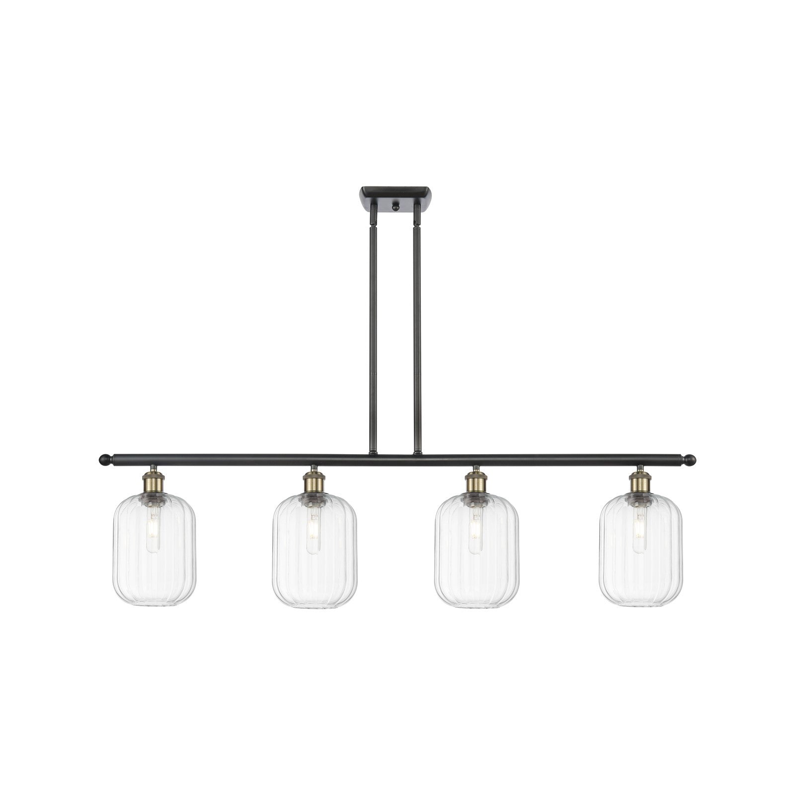 Innovations Preston Cyl 4Lt 48" Island, Blk Antique Brass