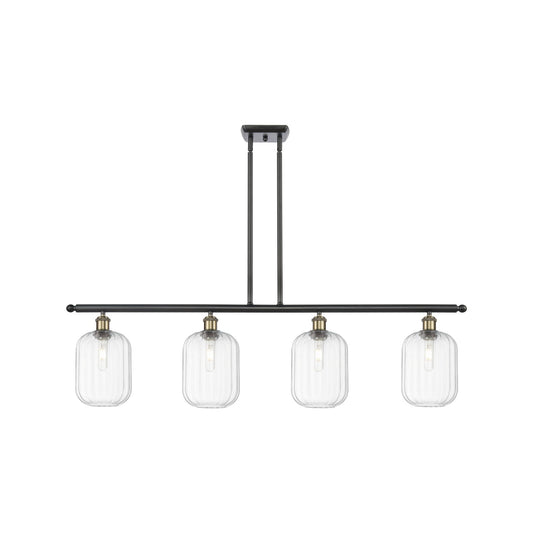 Innovations Preston Cyl 4Lt 48" Island, Blk Antique Brass