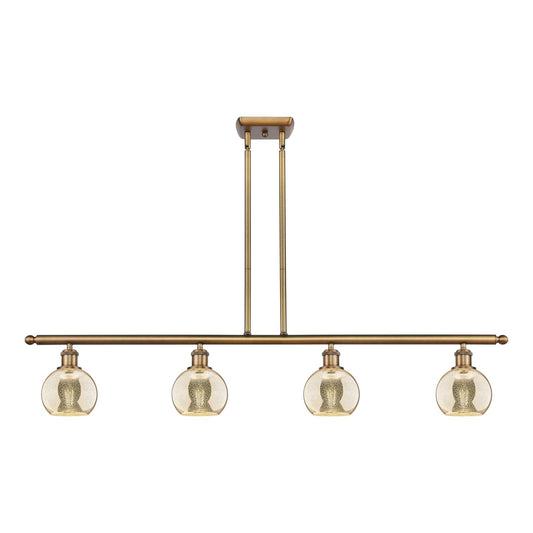 Innovations Athens 4Lt 48" Island Lt, Brushed, Brushed Brass