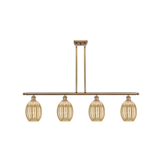 Innovations Preston Bulb 4Lt 48" Island Lt, Brushed Brass