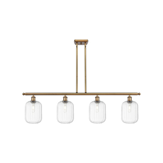 Innovations Preston Cyl 4Lt 48" Island Lt, Brushed Brass