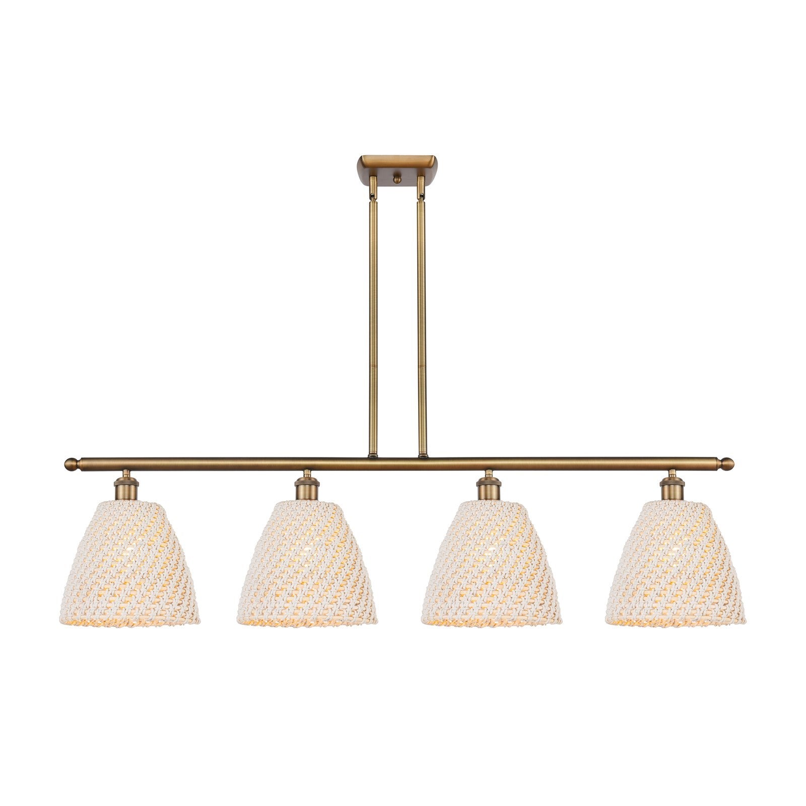Innovations Bristol Natural 4Lt 48" Island, Brushed Brass