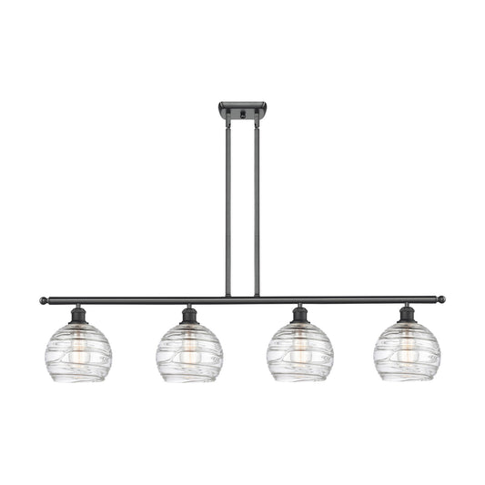 Innovations Athens Deco Swirl 4Lt 48" Island, Matte Blk