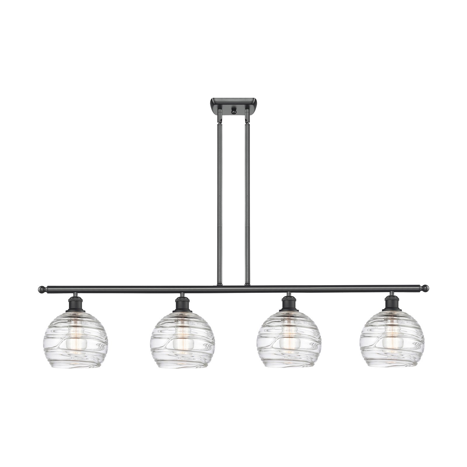 Innovations Athens Deco Swirl 4Lt 48" Island, Matte Blk