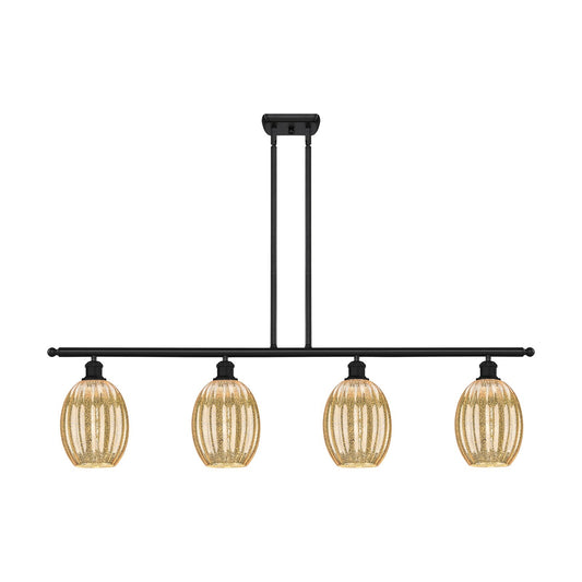 Innovations Preston Bulb 4Lt 48" Island Lt, Matte Blk