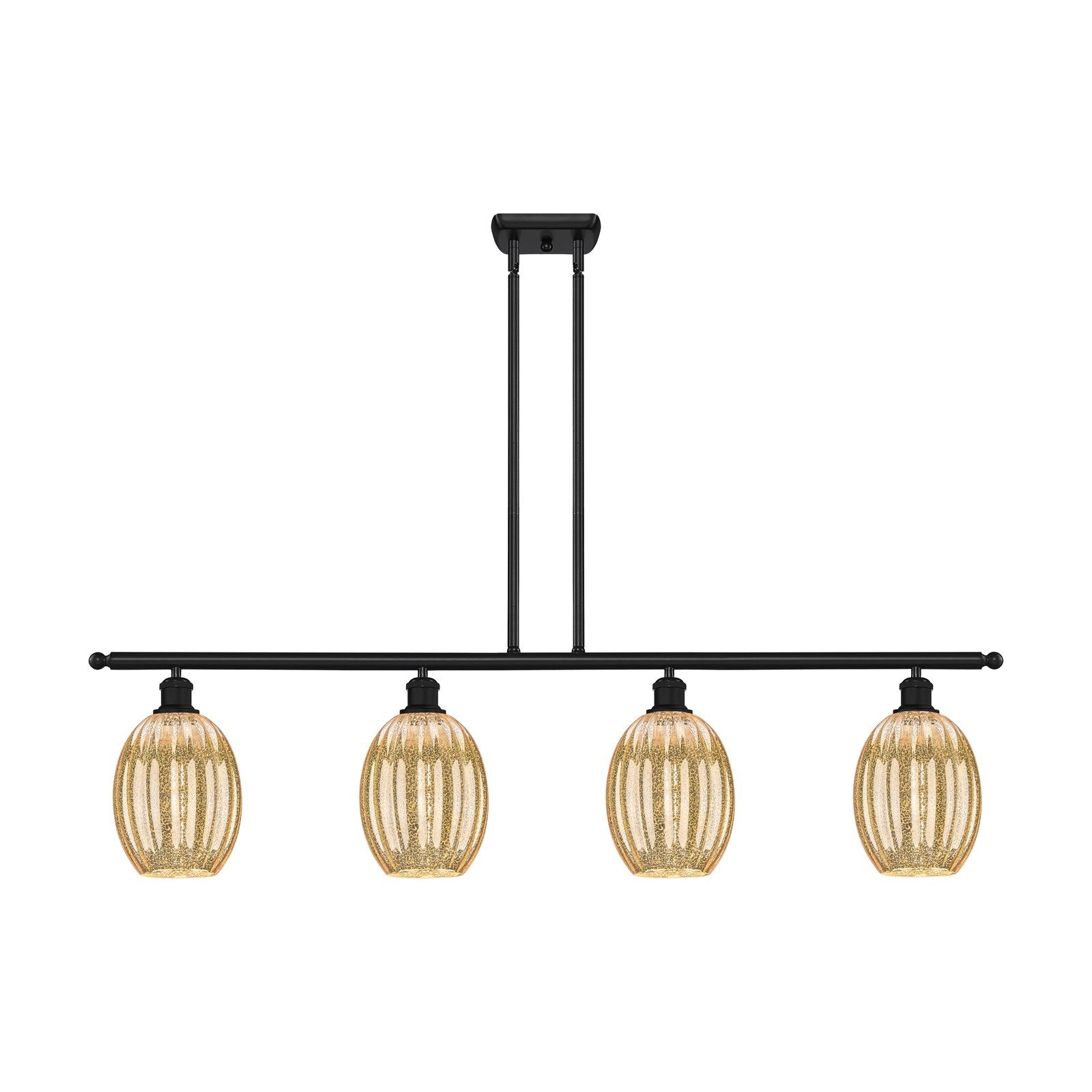 Innovations Preston Bulb 4Lt 48" Island Lt, Matte Blk