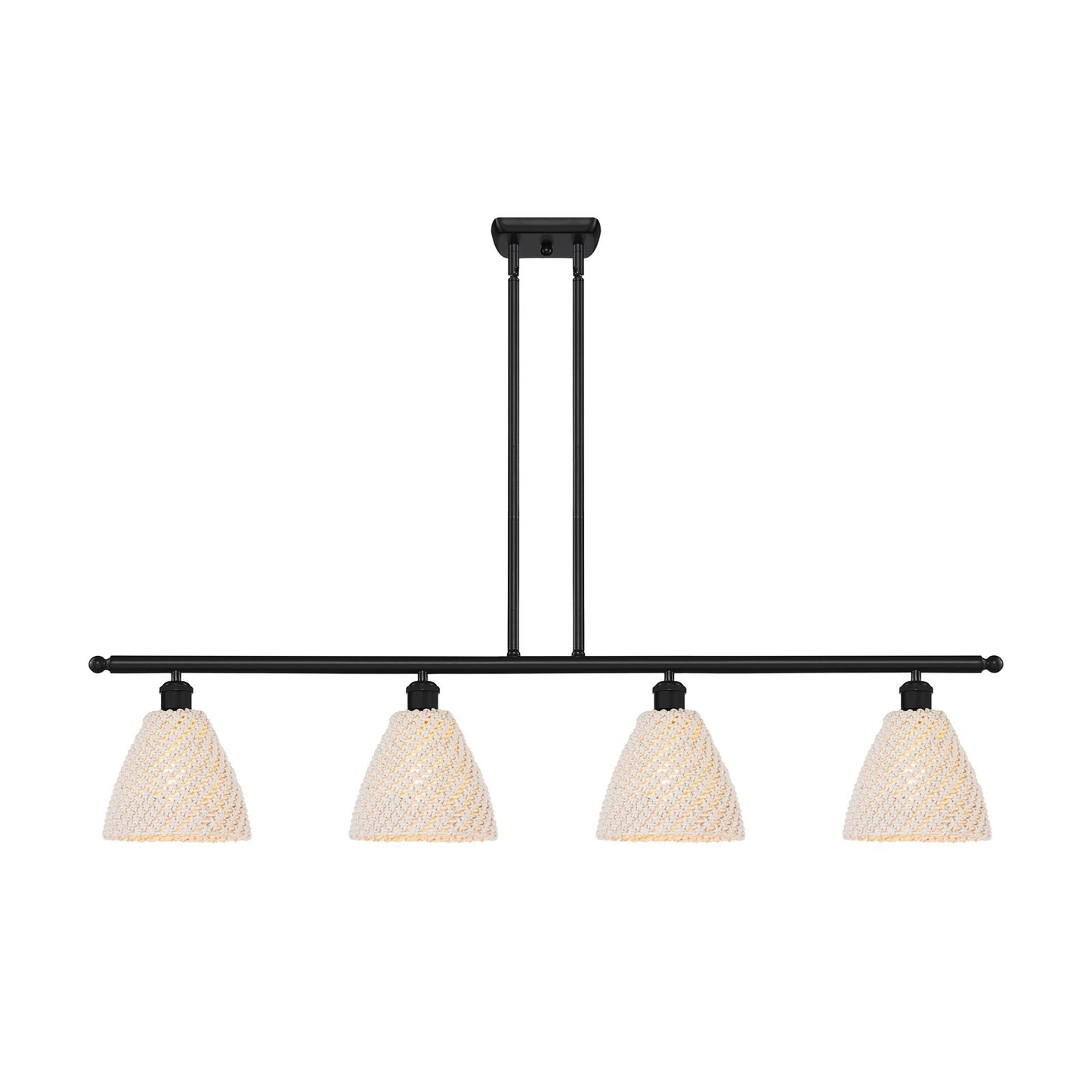 Innovations Bristol Natural 4Lt 48" Island Lt, Matte Blk