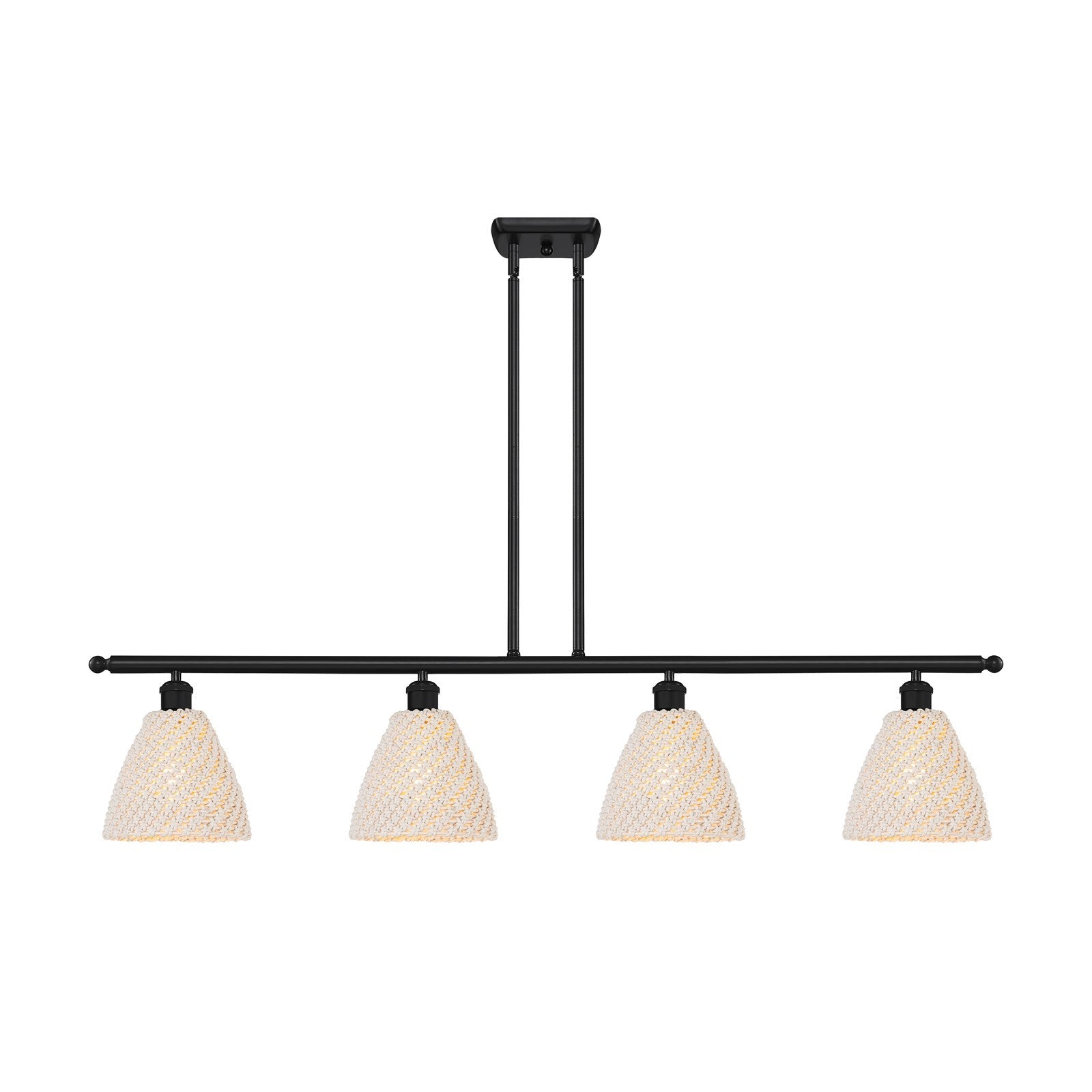 Innovations Bristol Natural 4Lt 48" Island Lt, Matte Blk