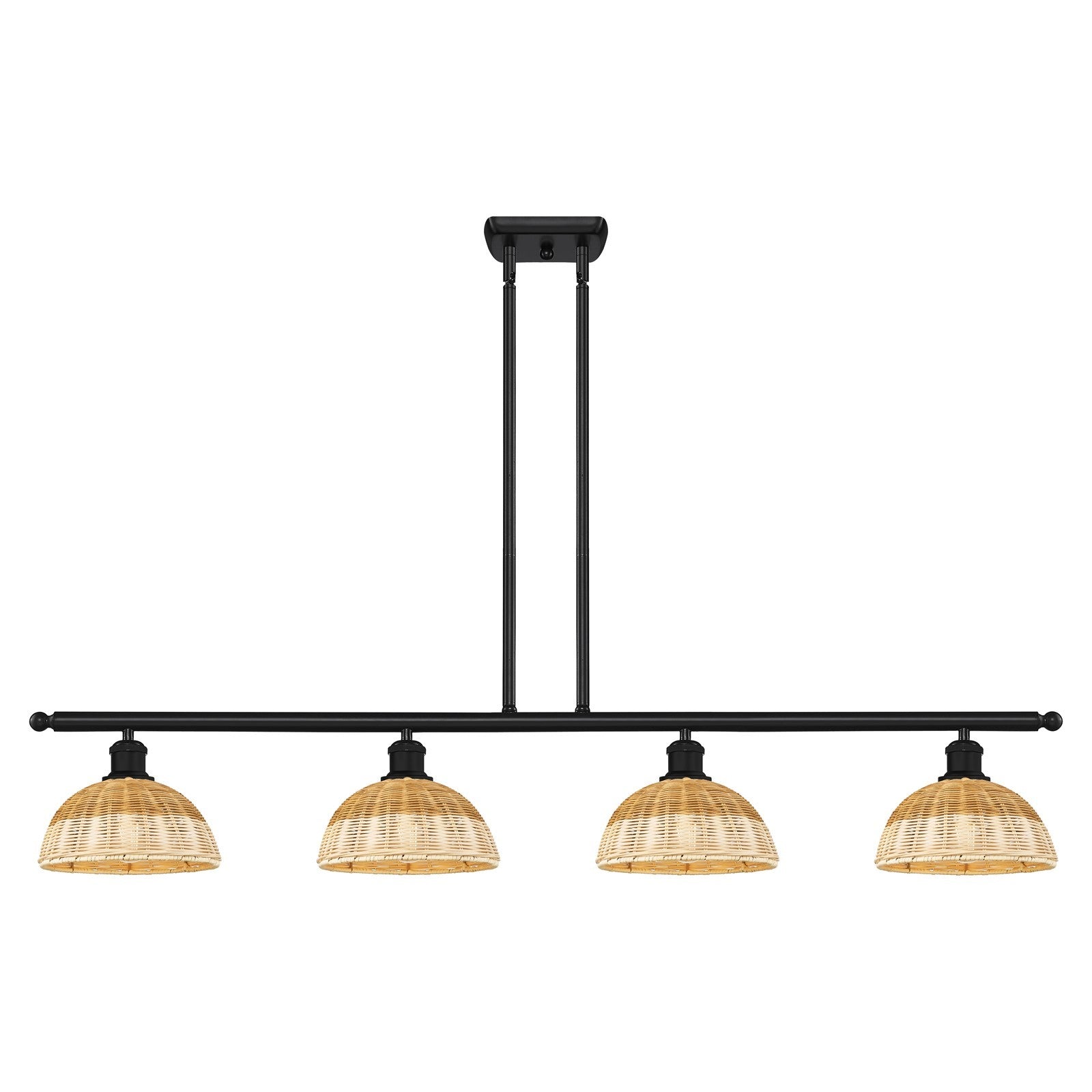 Innovations Bristol Natural II 4Lt 48" Island, Matte Blk