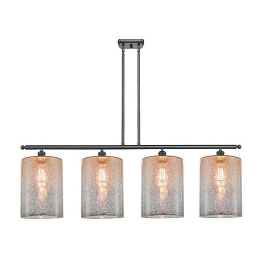 Innovations Cobbleskill 48in 4-Light Island Light | Industrial Oil Rubbed Bronze Steel and Mercury Glass | Kitchen Island & | Model 516-4I-OB-G116-L
